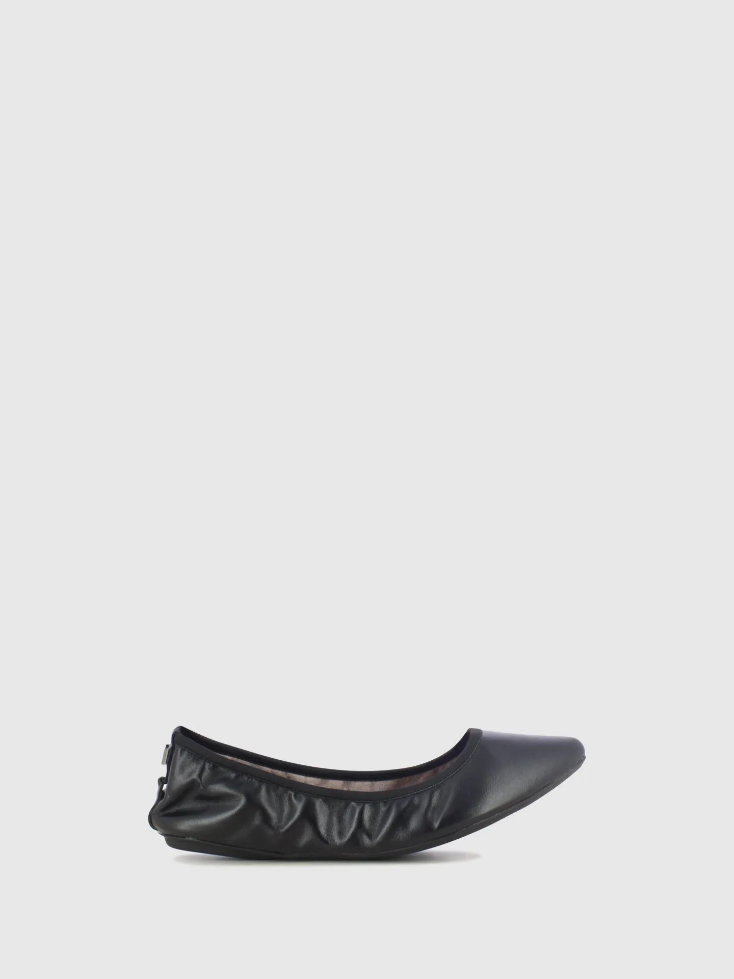 Black Round Toe Ballerinas