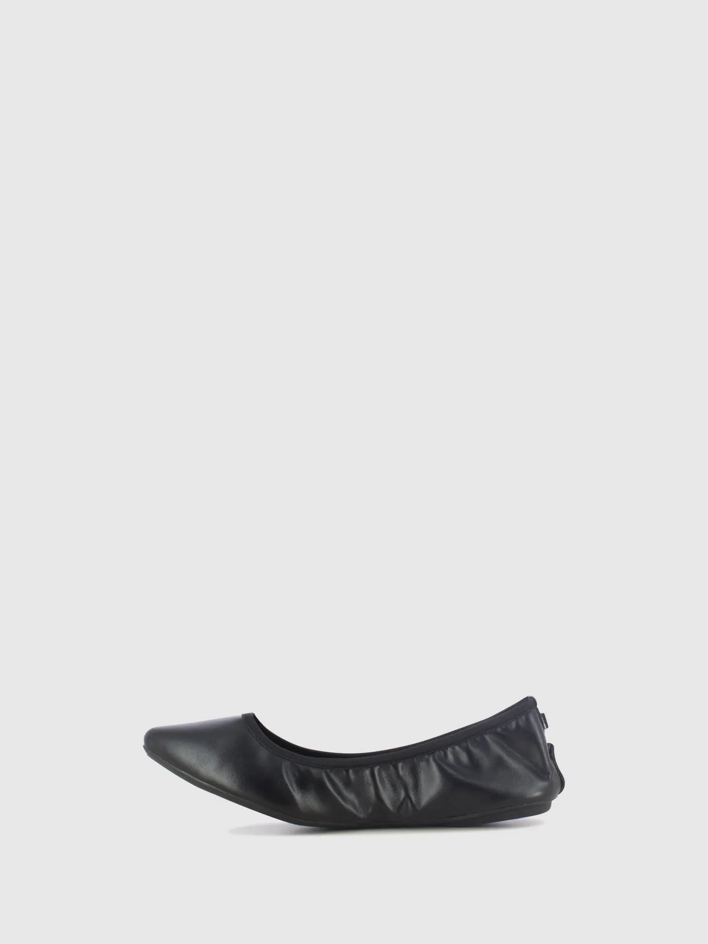 Black Round Toe Ballerinas