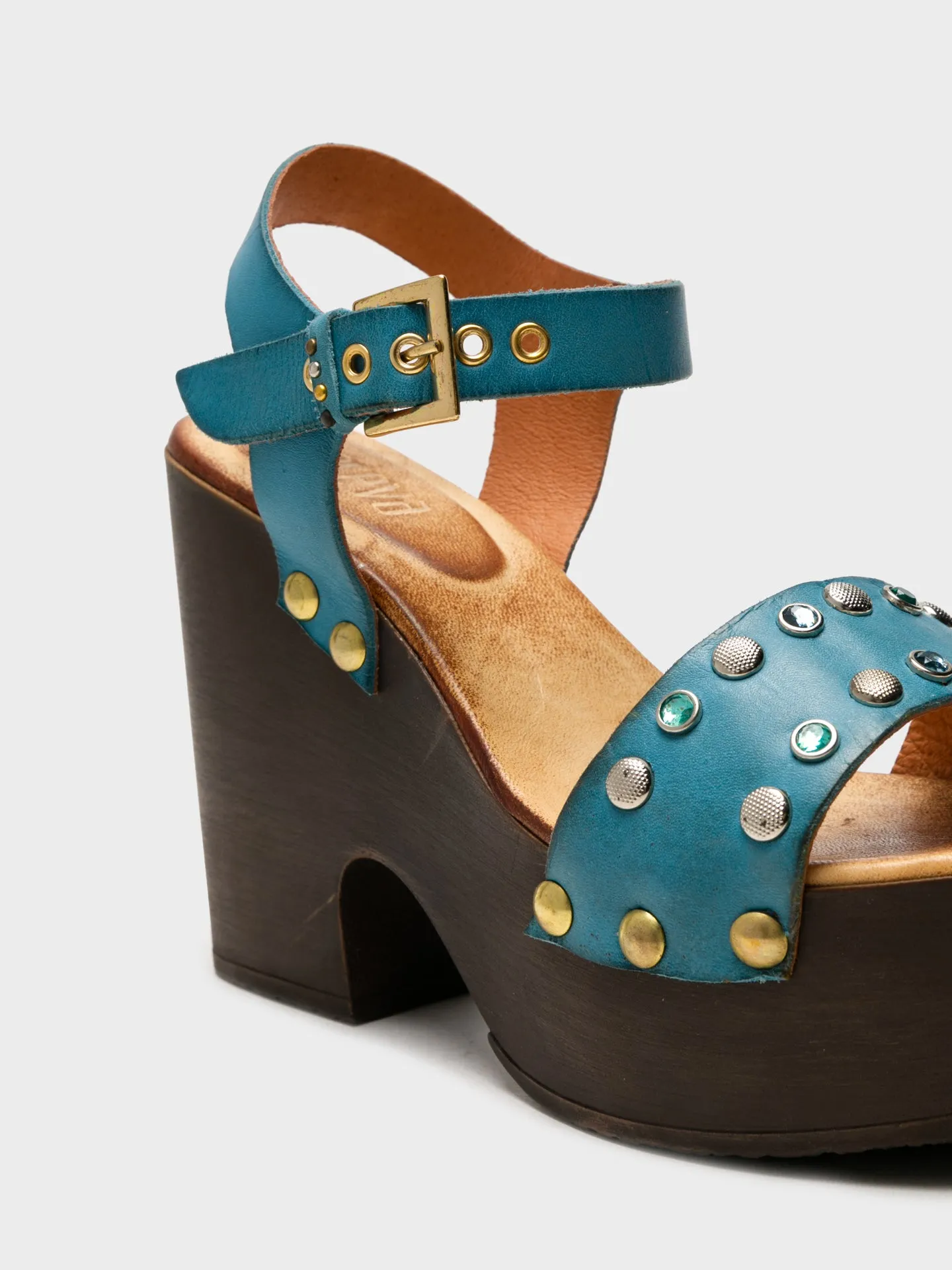 Blue Heel Sandals