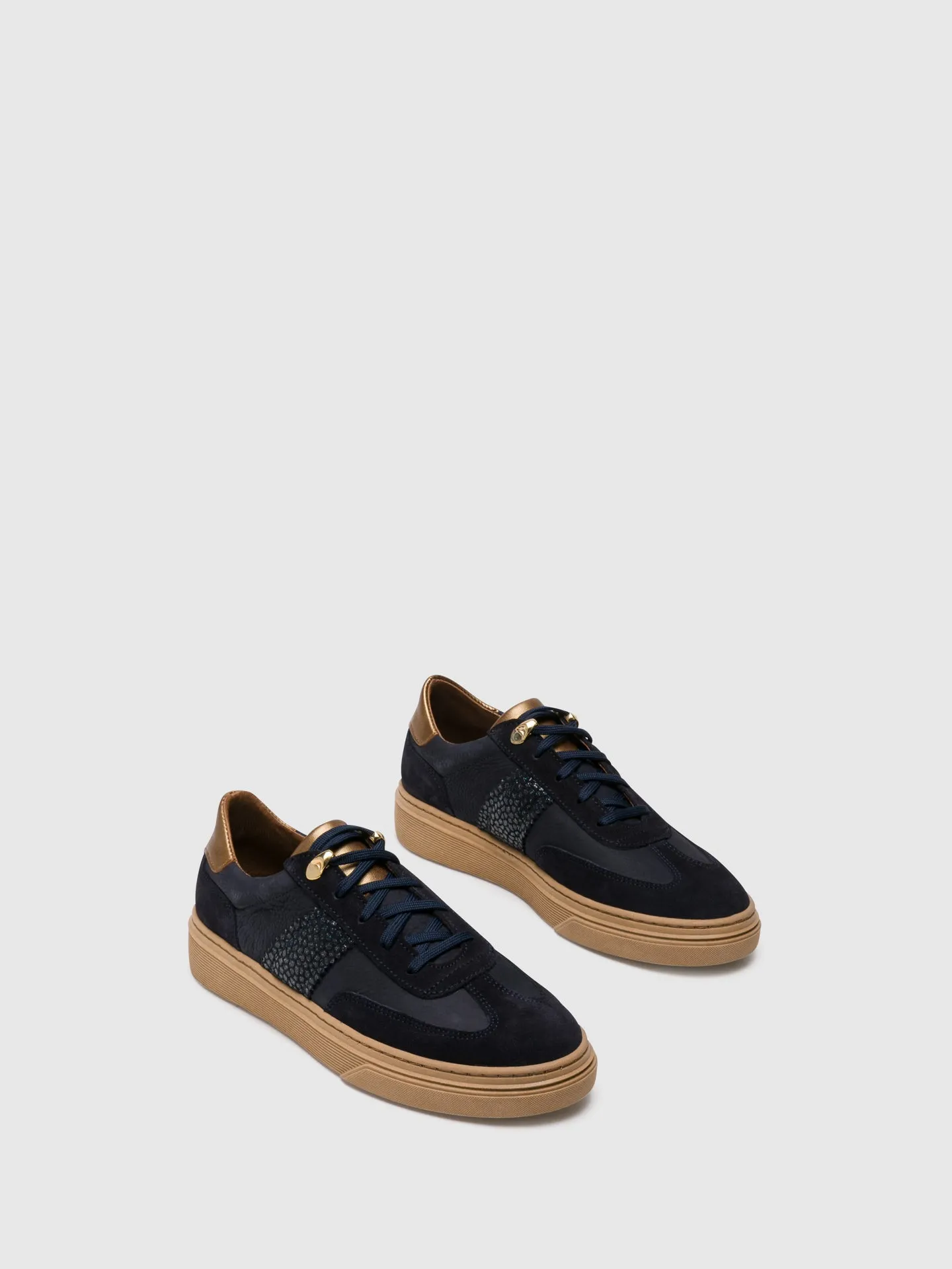 Blue Lace-up Trainers