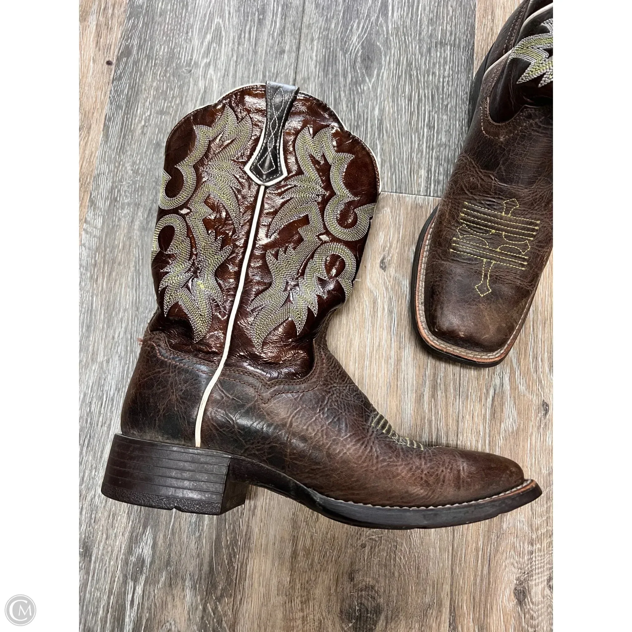 Boots Western By Ariat In Brown & Green, Size: 7
