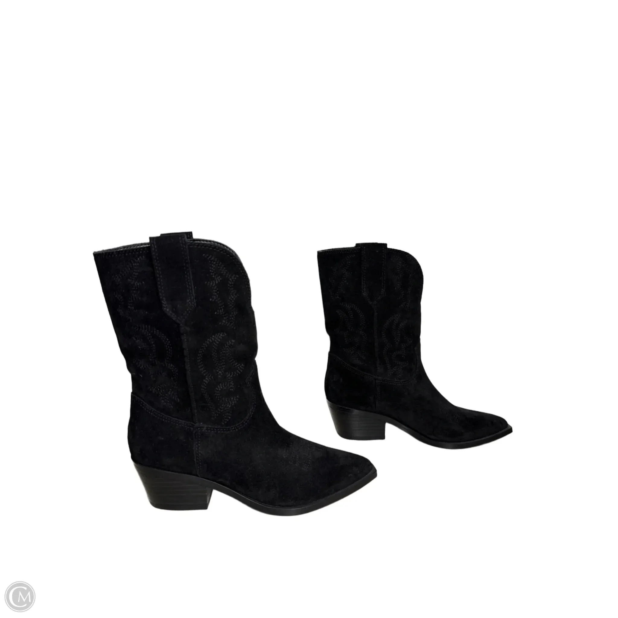 Boots Western By Nine West In Black, Size: 5