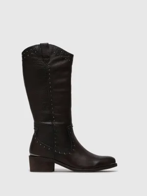 Brown Knee-High Boots