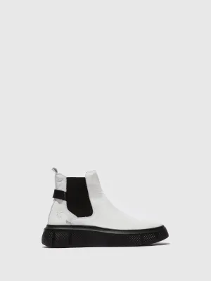 Chelsea Ankle Boots EBBE479FLY DUBLIN WHITE (BLACK SOLE)
