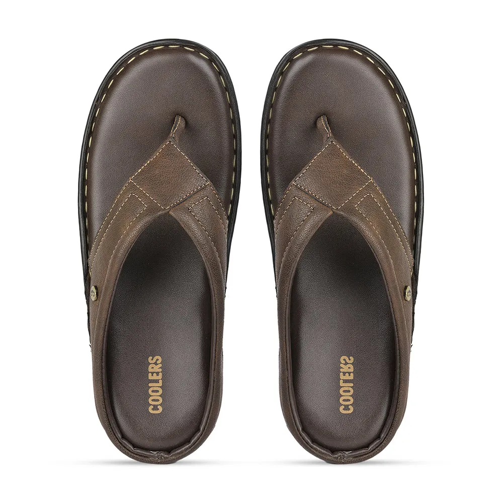 Coolers Brown Casual Slippers For Men AVN-08 By Liberty
