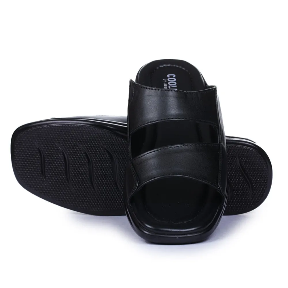 Coolers Casual Black Slippers For Men 2013-10 By Liberty