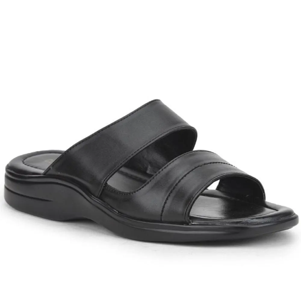 Coolers Casual Black Slippers For Men 2050-S209 By Liberty
