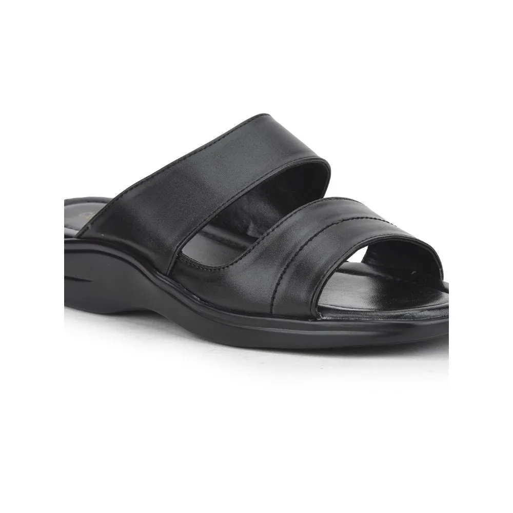Coolers Casual Black Slippers For Men 2050-S209 By Liberty