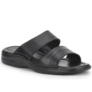 Coolers Casual Black Slippers For Men 2050-S209 By Liberty