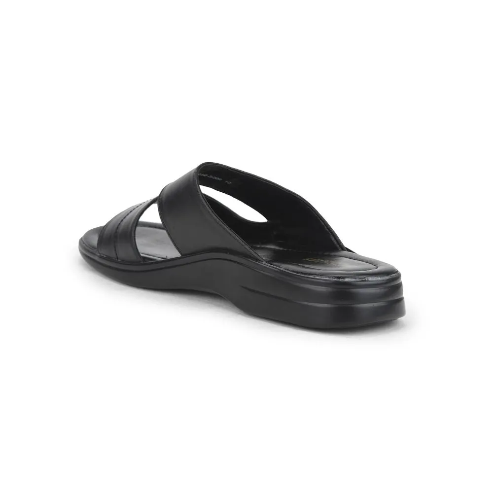 Coolers Casual Black Slippers For Men 2050-S209 By Liberty