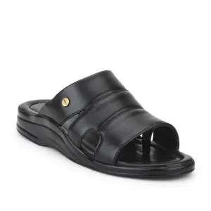Coolers Casual Black Slippers For Men 7123-510 By Liberty