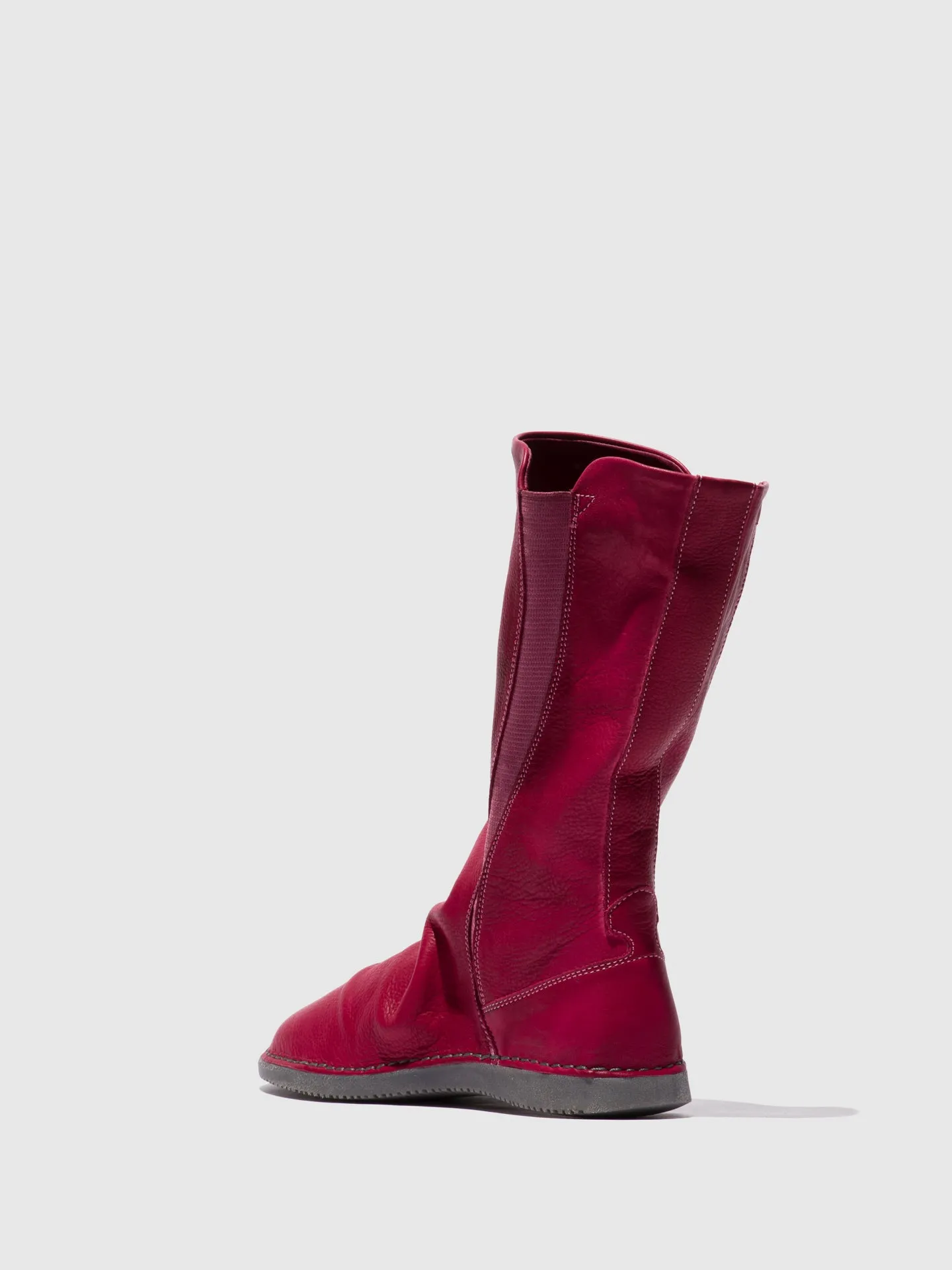 Crimson Knee-High Boots