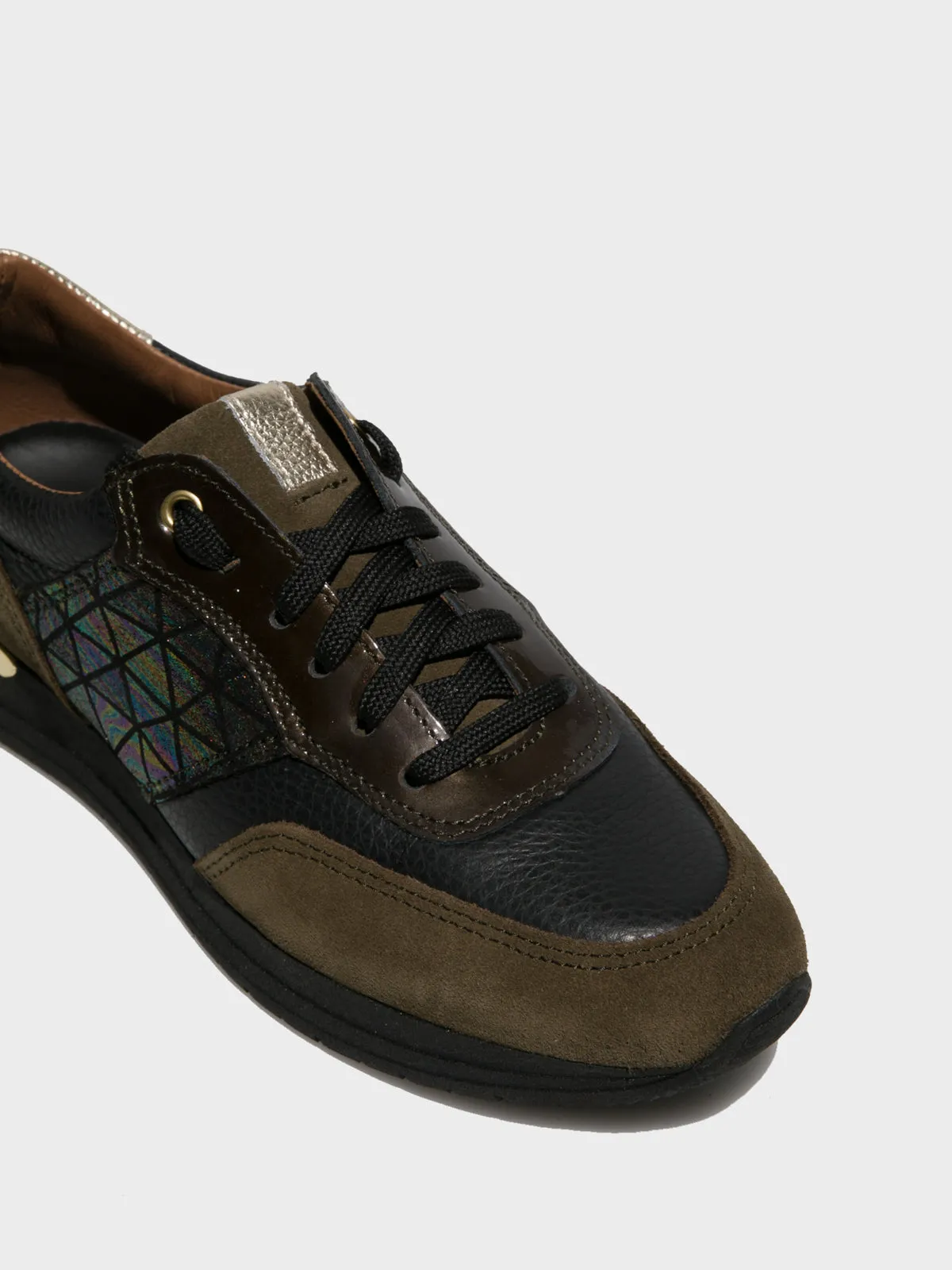 Khaki Lace-up Trainers