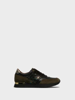 Khaki Lace-up Trainers