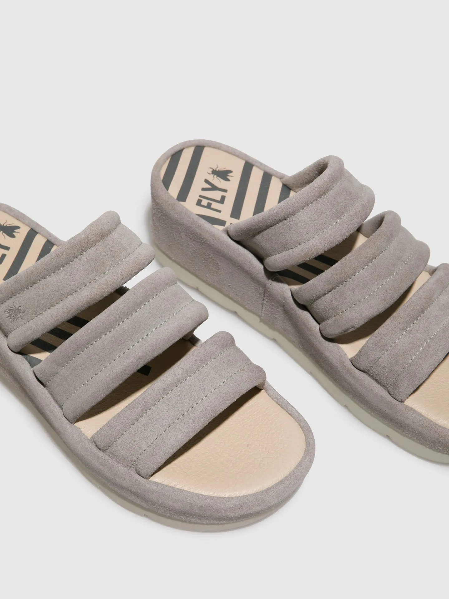 LightGray Open Toe Mules