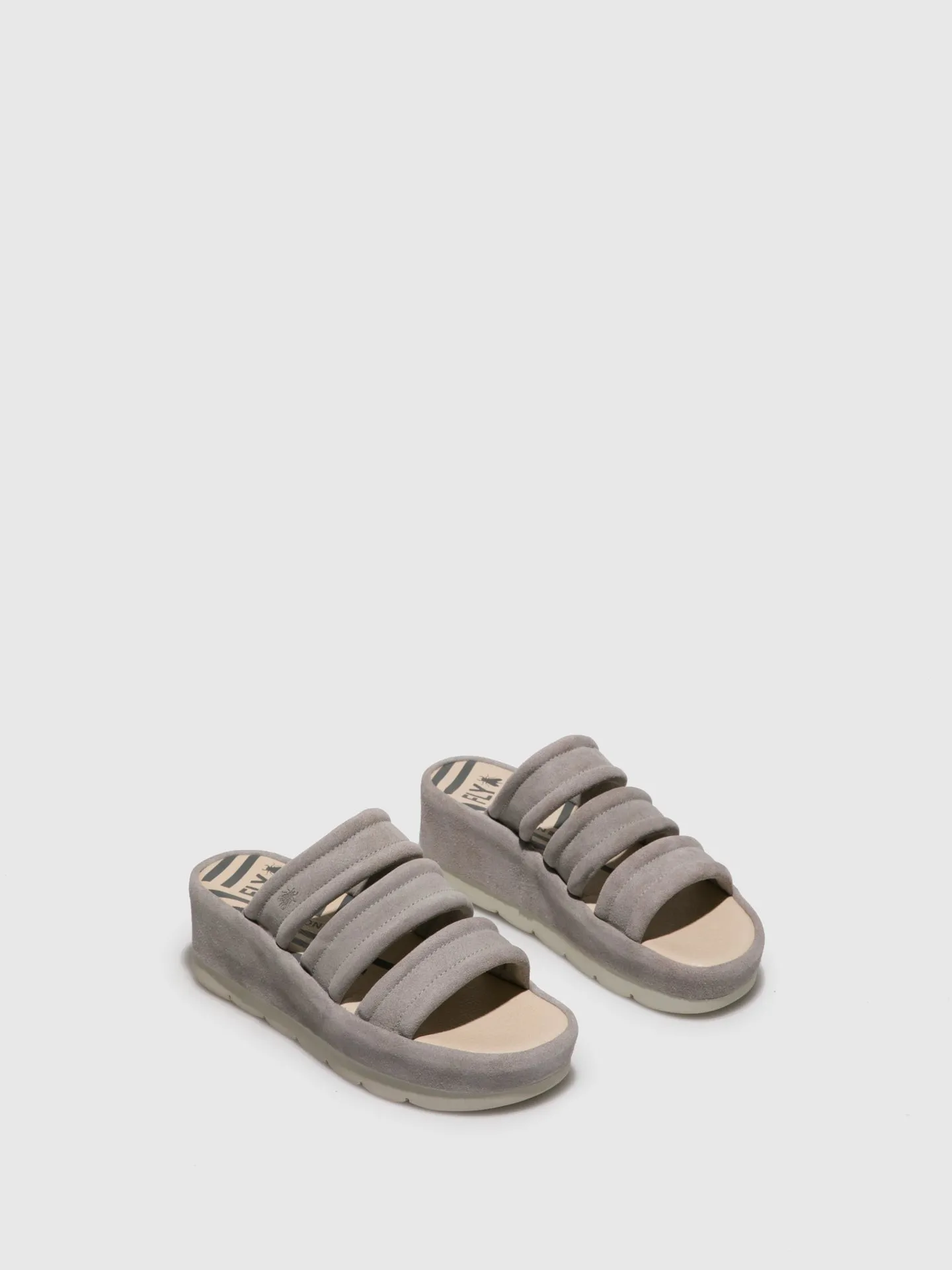 LightGray Open Toe Mules