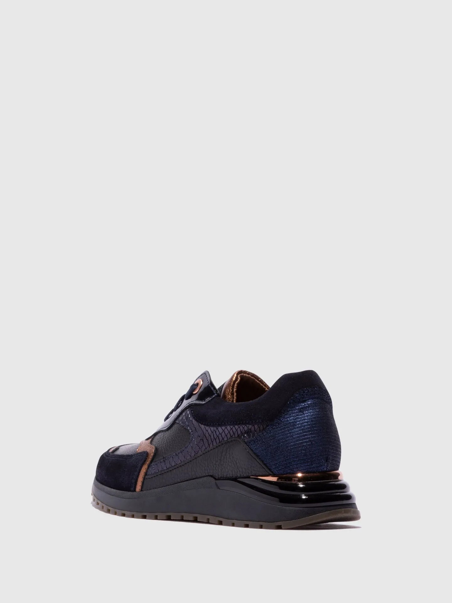 Navy Lace-up Trainers
