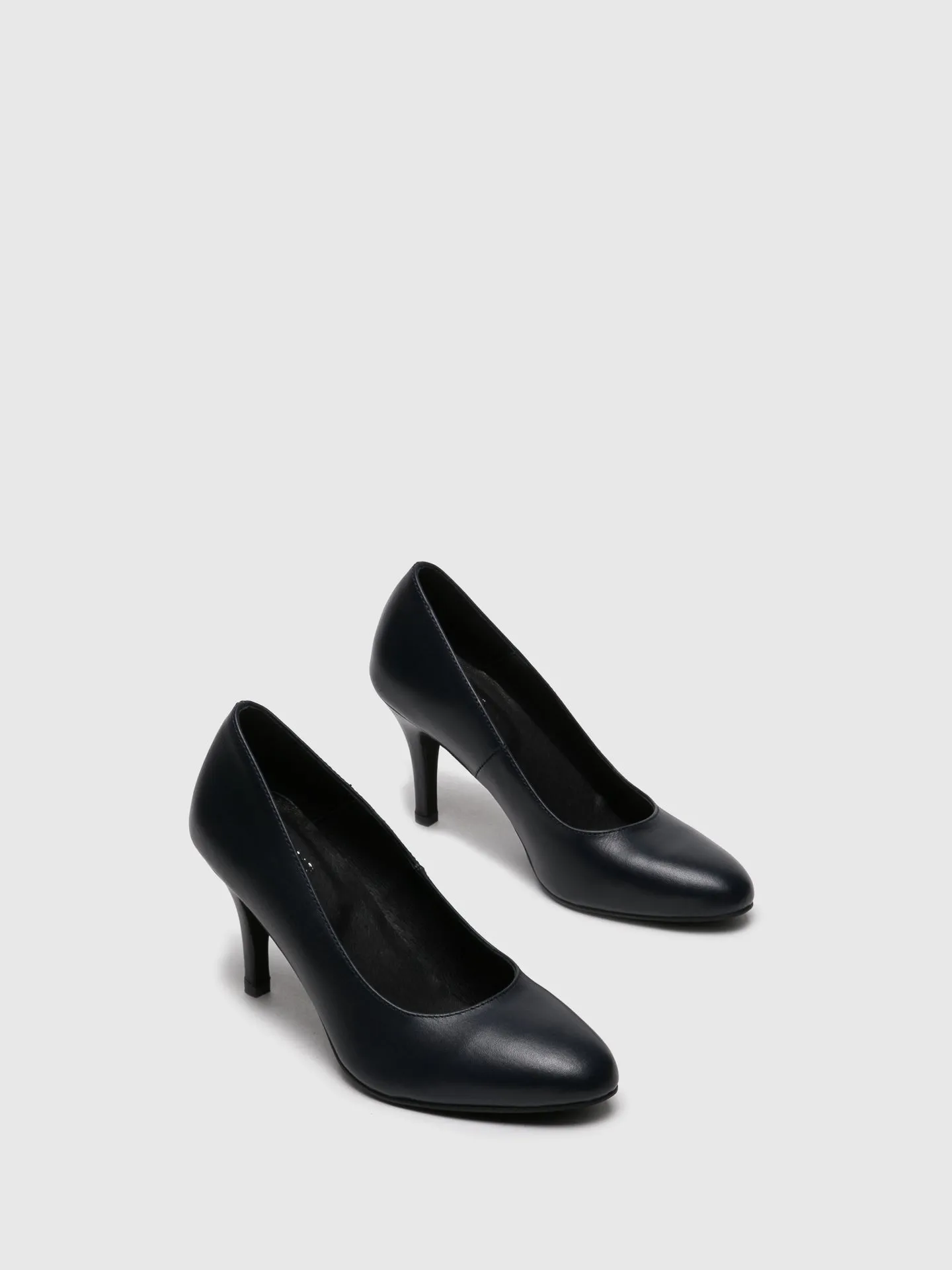 Navy Round Toe Pumps