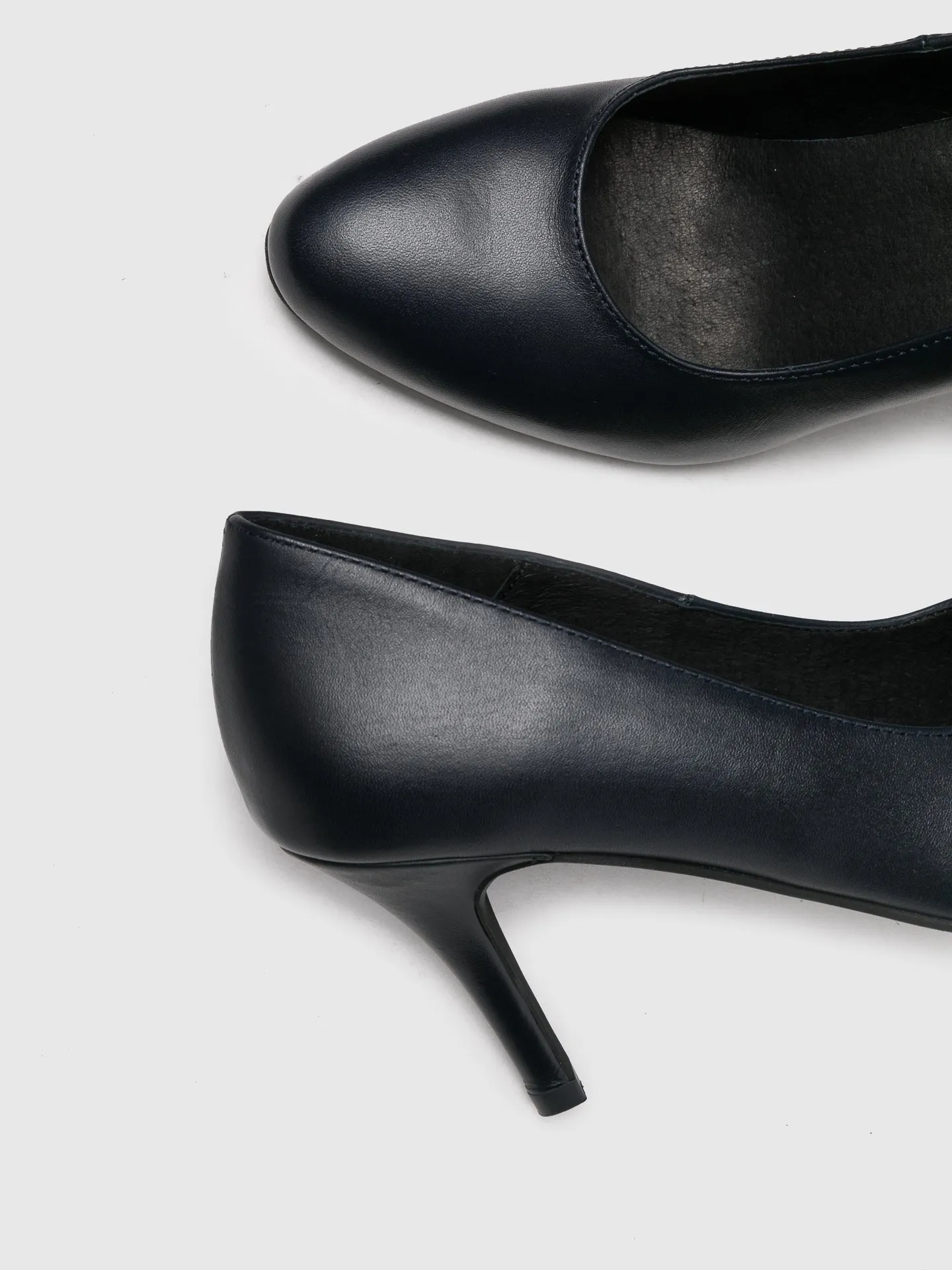 Navy Round Toe Pumps