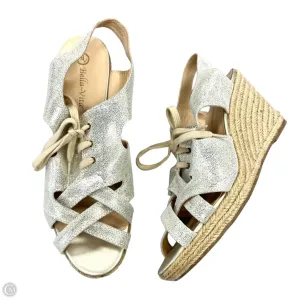 Sandals Heels Wedge By Bella Vita In Gold, Size: 12