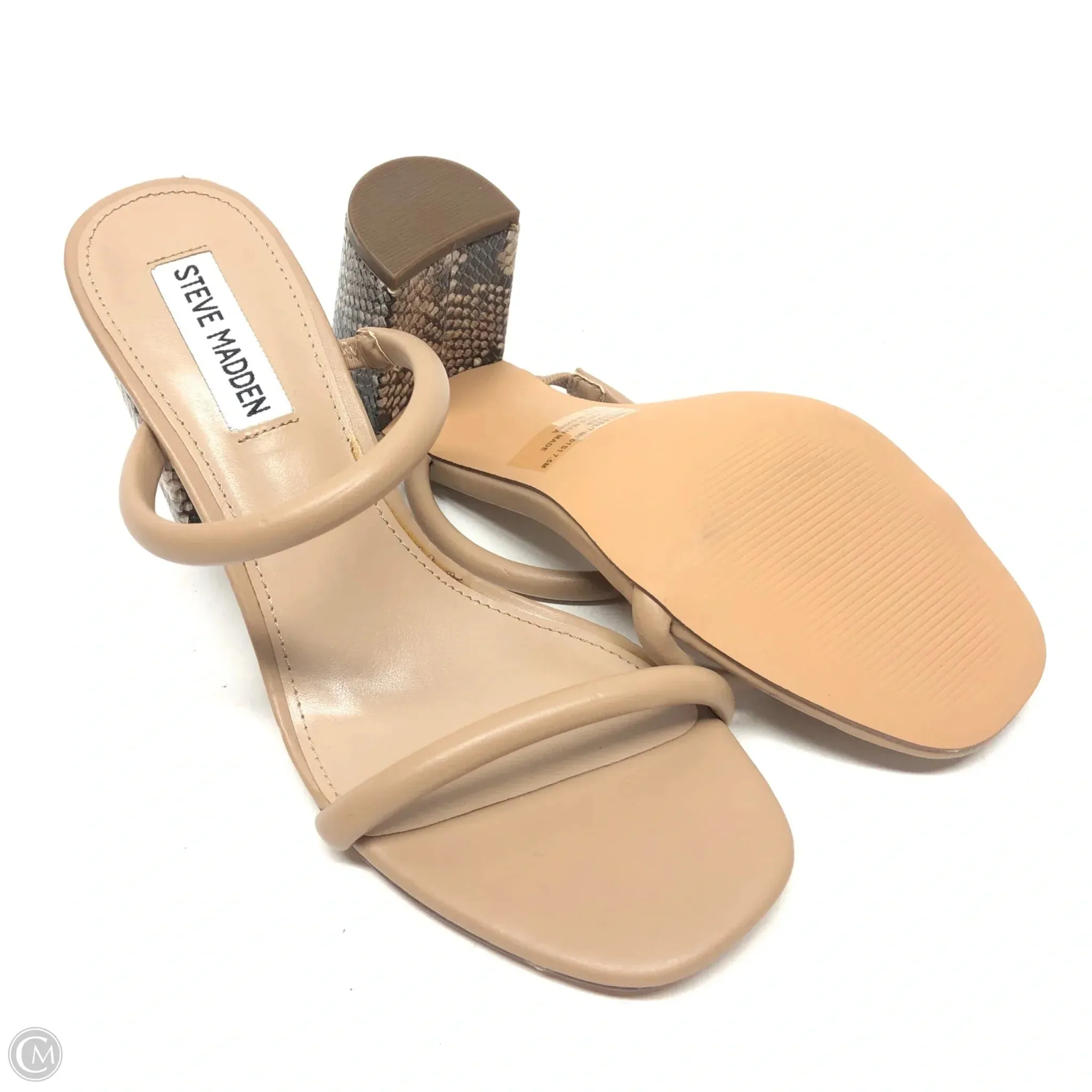 Shoes Heels Block By Steve Madden In Beige, Size: 7.5
