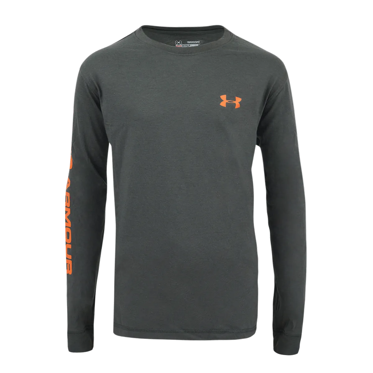 Under Armour Boy's UA Charged Cotton Sleeve Logo L/S Shirt