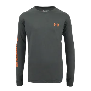Under Armour Boy's UA Charged Cotton Sleeve Logo L/S Shirt