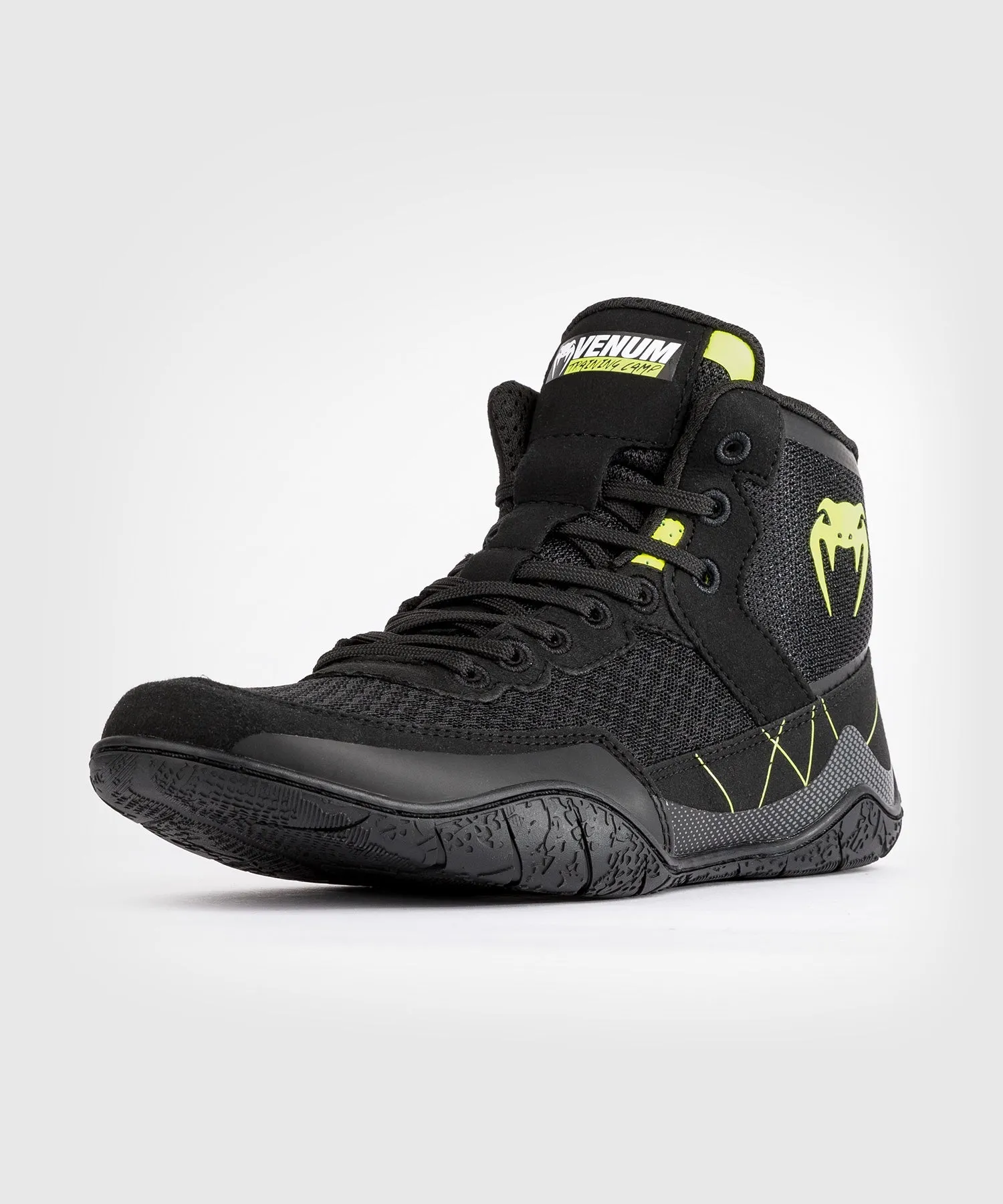 Venum Training Camp 4.0 Wrestling Shoes - Black/Neon Green