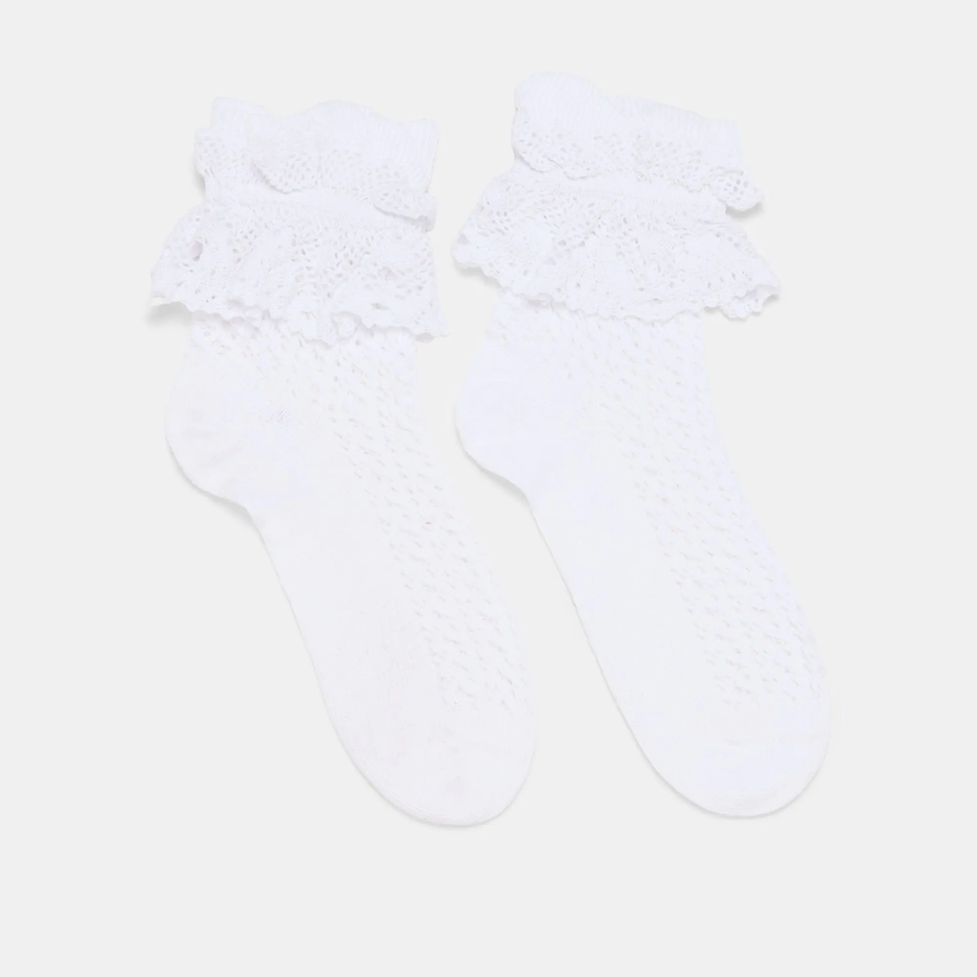 WHIMSY LACE ANKLET SOCKS WHITE Dolce Vita