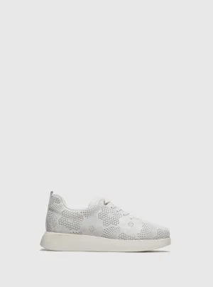 White Platform Trainers