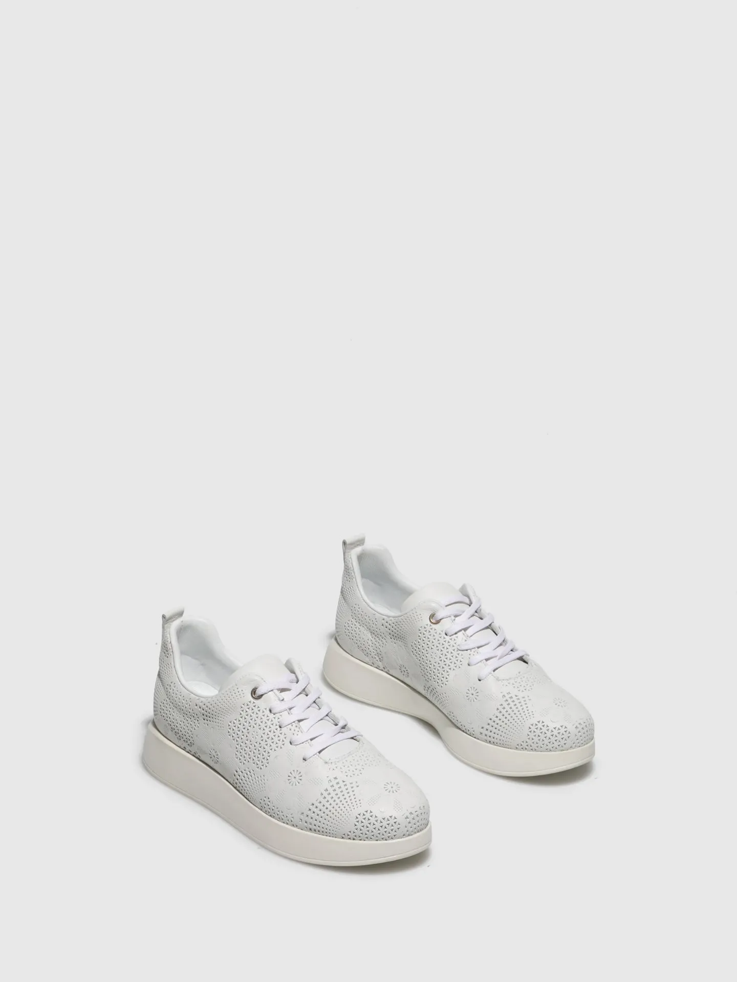 White Platform Trainers