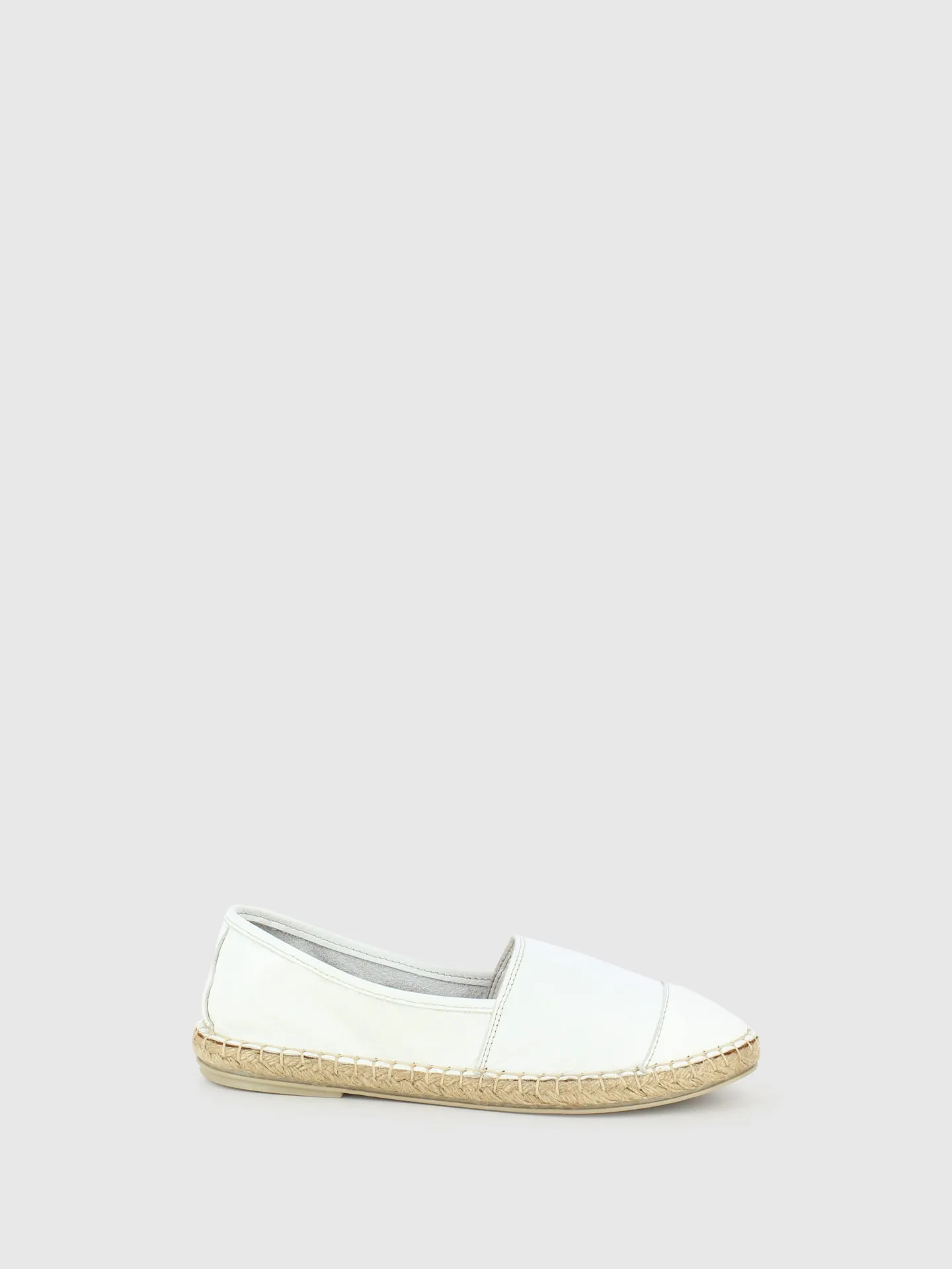White Round Toe Espadrilles