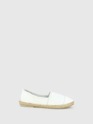 White Round Toe Espadrilles