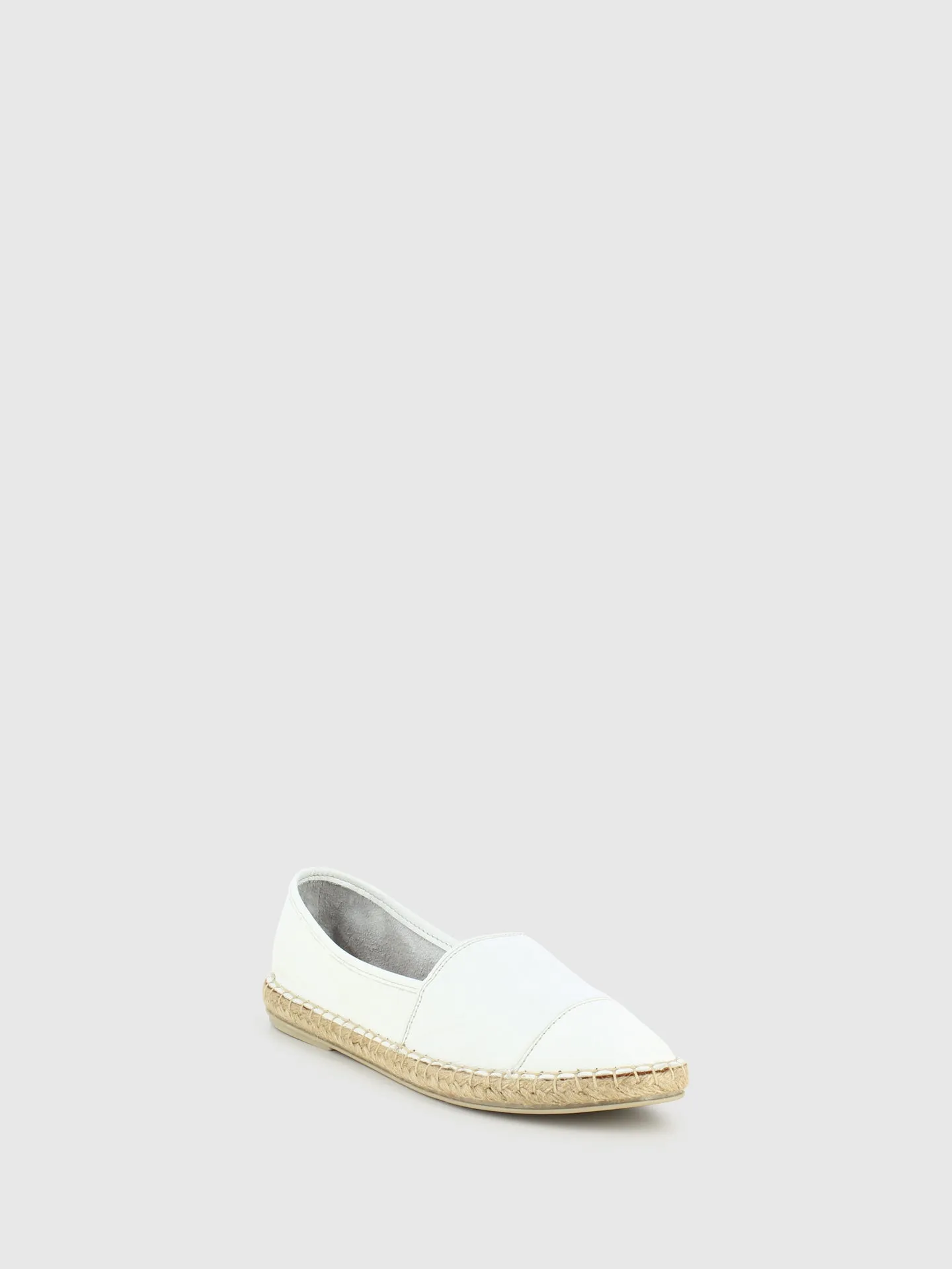 White Round Toe Espadrilles