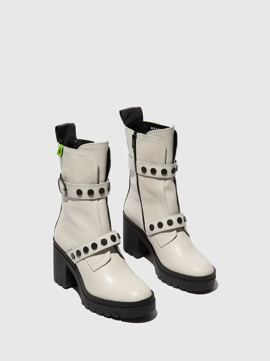 Zip Up Ankle Boots TAMA888FLY NAUSICA OFFWHITE